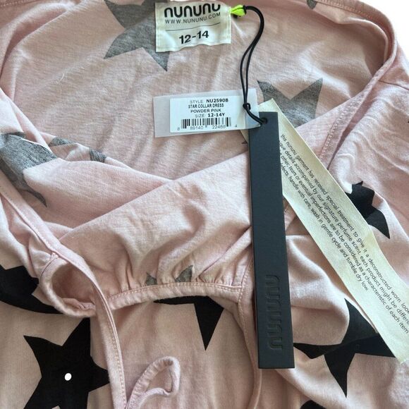 NWT! nununu star collar halter dress powder pink Size 12-14Y - Picture 3 of 4